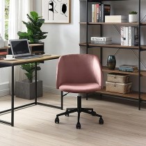 Alterego - Silla de Oficina Terciopelo Bliss, Color Rosa