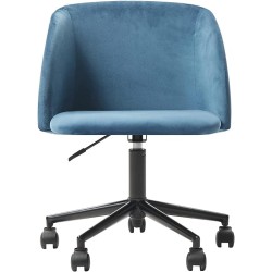 Alterego - Silla de Oficina Terciopelo Bliss, Color Azul