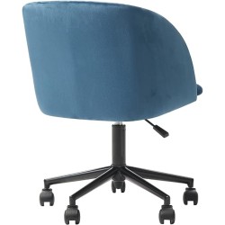 Alterego - Silla de Oficina Terciopelo Bliss, Color Azul