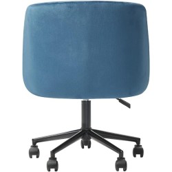 Alterego - Silla de Oficina Terciopelo Bliss, Color Azul