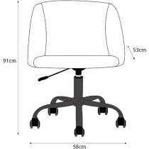 Alterego - Silla de Oficina Terciopelo Bliss, Color Azul