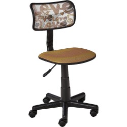 Urban Shop Silla de Trabajo con Ruedas Impresas, Malla para Silla de Amor, 21 cm de Profundidad x 21 cm de Ancho x 28 cm de Alto