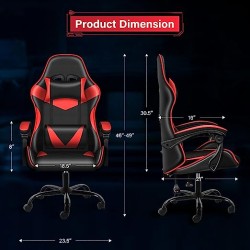 YSSOA Respaldo y Asiento de Altura Ajustable, Giratorio, Silla de Videojuegos ergonómica para Oficina, computadora