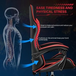 YSSOA Respaldo y Asiento de Altura Ajustable, Giratorio, Silla de Videojuegos ergonómica para Oficina, computadora