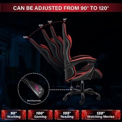 YSSOA Respaldo y Asiento de Altura Ajustable, Giratorio, Silla de Videojuegos ergonómica para Oficina, computadora