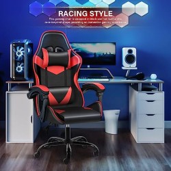 YSSOA Respaldo y Asiento de Altura Ajustable, Giratorio, Silla de Videojuegos ergonómica para Oficina, computadora