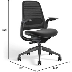 Steelcase 435A00 Series 1 Work Chair Office, Licorice