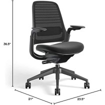 Steelcase 435A00 Series 1 Work Chair Office, Licorice