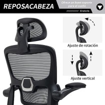 HOMEMAKE FURNITURE Silla Oficina ergonómica de Respaldo Alto con Soporte Lumbar Ajustable Altura reclinable descansabrazos Negro