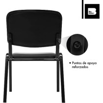B BIG ROOM Paquete de2 Silla Multiusos Tapizada Vinipiel para Oficina Consultorios Ergonomica