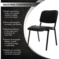 B BIG ROOM Paquete de2 Silla Multiusos Tapizada Vinipiel para Oficina Consultorios Ergonomica