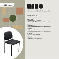 MÍO ES TUYO | Silla de Visita | Modelo MAE | Multiusos para Oficina, hogar, Escuela Color Negro