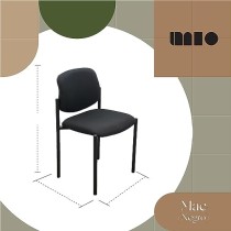 MÍO ES TUYO | Silla de Visita | Modelo MAE | Multiusos para Oficina, hogar, Escuela Color Negro