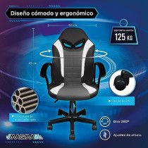MAGMALIFE Silla Gamer Anatómica, Silla Gamer Juvenil Ideal para Videojuegos o PC (Jet Black)