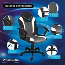 MAGMALIFE Silla Gamer Anatómica, Silla Gamer Juvenil Ideal para Videojuegos o PC (Jet Black)