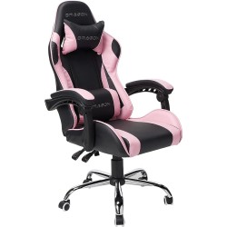 Nextep Silla Gamer Ergonómica Dragón XT Modelo Falkor Color Negro-Rosa, NE-461RS