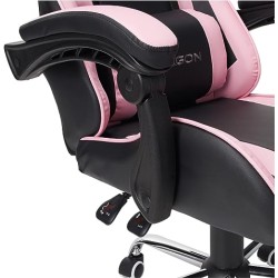 Nextep Silla Gamer Ergonómica Dragón XT Modelo Falkor Color Negro-Rosa, NE-461RS