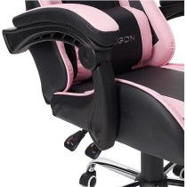 Nextep Silla Gamer Ergonómica Dragón XT Modelo Falkor Color Negro-Rosa, NE-461RS