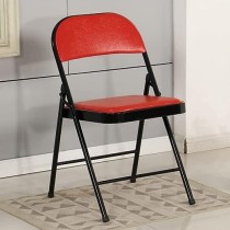 Ilios Innova Silla Plegable acojinada para Oficina, Exteriores, Home Office ergonomica (Roja con Negro)