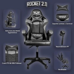 STEELPRO Silla Gamer (Negro) Black