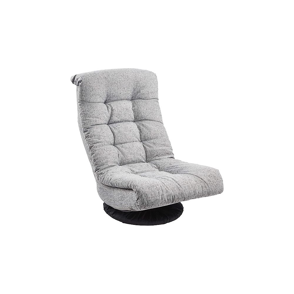 Amazon Basics - Silla giratoria de espuma con reposacabezas, ajustable, color gris