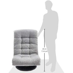 Amazon Basics - Silla giratoria de espuma con reposacabezas, ajustable, color gris