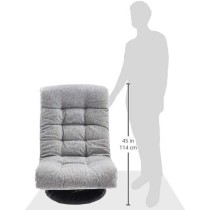 Amazon Basics - Silla giratoria de espuma con reposacabezas, ajustable, color gris