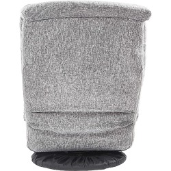 Amazon Basics - Silla giratoria de espuma con reposacabezas, ajustable, color gris