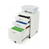 Archivero De Metal Blanco Con 3 Cajones