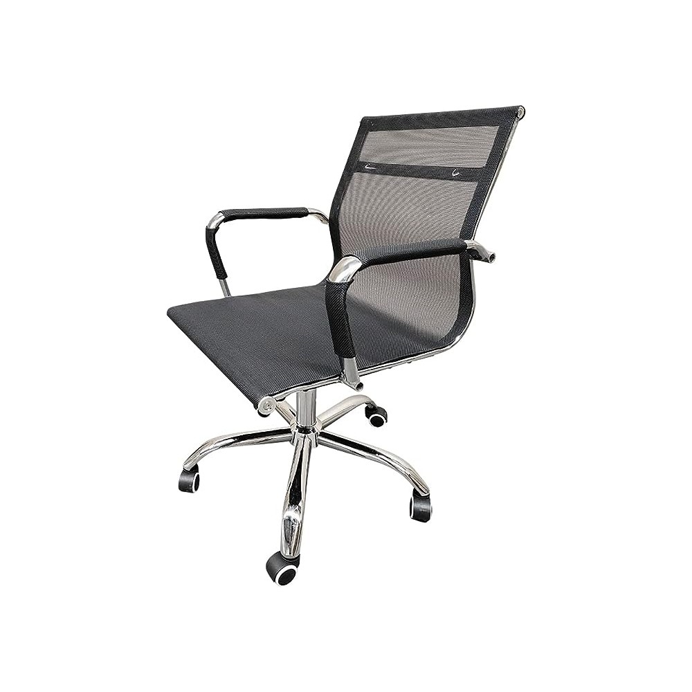 Casa easter Silla De Oficina Silla Ejecutiva Base Cromada Escritorio Economica Gran Calidad (BART121/BLACK)