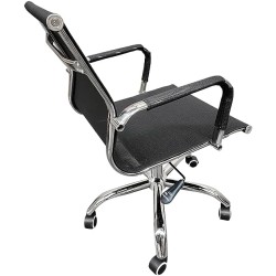 Casa easter Silla De Oficina Silla Ejecutiva Base Cromada Escritorio Economica Gran Calidad (BART121/BLACK)