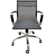 Casa easter Silla De Oficina Silla Ejecutiva Base Cromada Escritorio Economica Gran Calidad (BART121/BLACK)