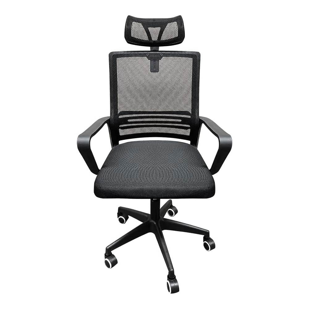 Casa easter Silla De Oficina Silla Ejecutiva Base Cromada Escritorio Economica Gran Calidad (ELMAR114/BLACK)