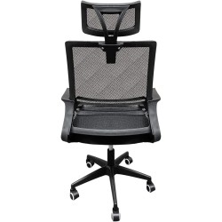 Casa easter Silla De Oficina Silla Ejecutiva Base Cromada Escritorio Economica Gran Calidad (ELMAR114/BLACK)