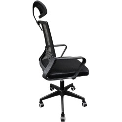 Casa easter Silla De Oficina Silla Ejecutiva Base Cromada Escritorio Economica Gran Calidad (ELMAR114/BLACK)