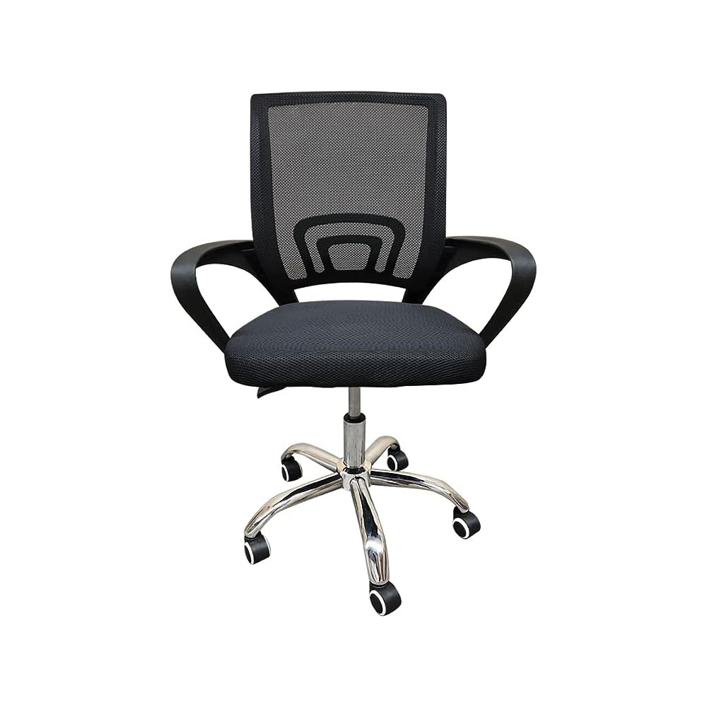 Casa easter Silla De Oficina Silla Ejecutiva Base Cromada Escritorio Economica Gran Calidad (VAPI111/BLACK)