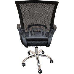 Casa easter Silla De Oficina Silla Ejecutiva Base Cromada Escritorio Economica Gran Calidad (VAPI111/BLACK)