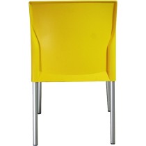 MÍO ES TUYO | Juego de 4 Sillas | Modelo Amelia | Apilable | Multiusos para Oficina, hogar, Restaurante, Escuela Color Amarillo