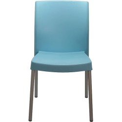 MÍO ES TUYO | Juego de 4 Sillas | Modelo Amelia | Multiusos para Oficina, hogar, Restaurante, Escuela Color Azul Claro