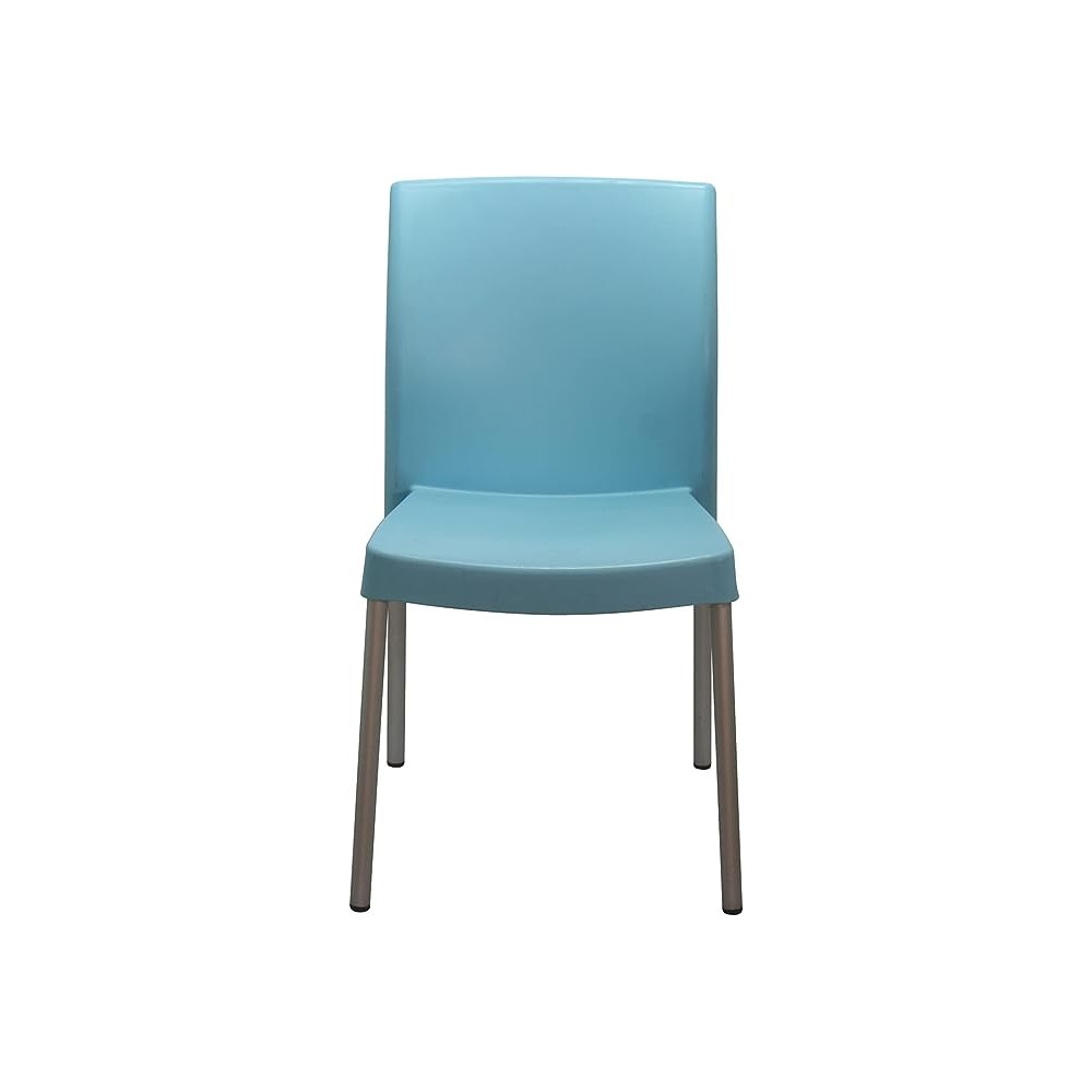 MÍO ES TUYO | Juego de 4 Sillas | Modelo Amelia | Multiusos para Oficina, hogar, Restaurante, Escuela Color Azul Claro