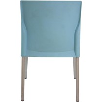 MÍO ES TUYO | Juego de 4 Sillas | Modelo Amelia | Multiusos para Oficina, hogar, Restaurante, Escuela Color Azul Claro