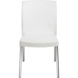 MÍO ES TUYO | Juego de 4 Sillas | Modelo Amelia | Multiusos para Oficina, hogar, cafetería, Restaurante, Escuela | Color Blanco