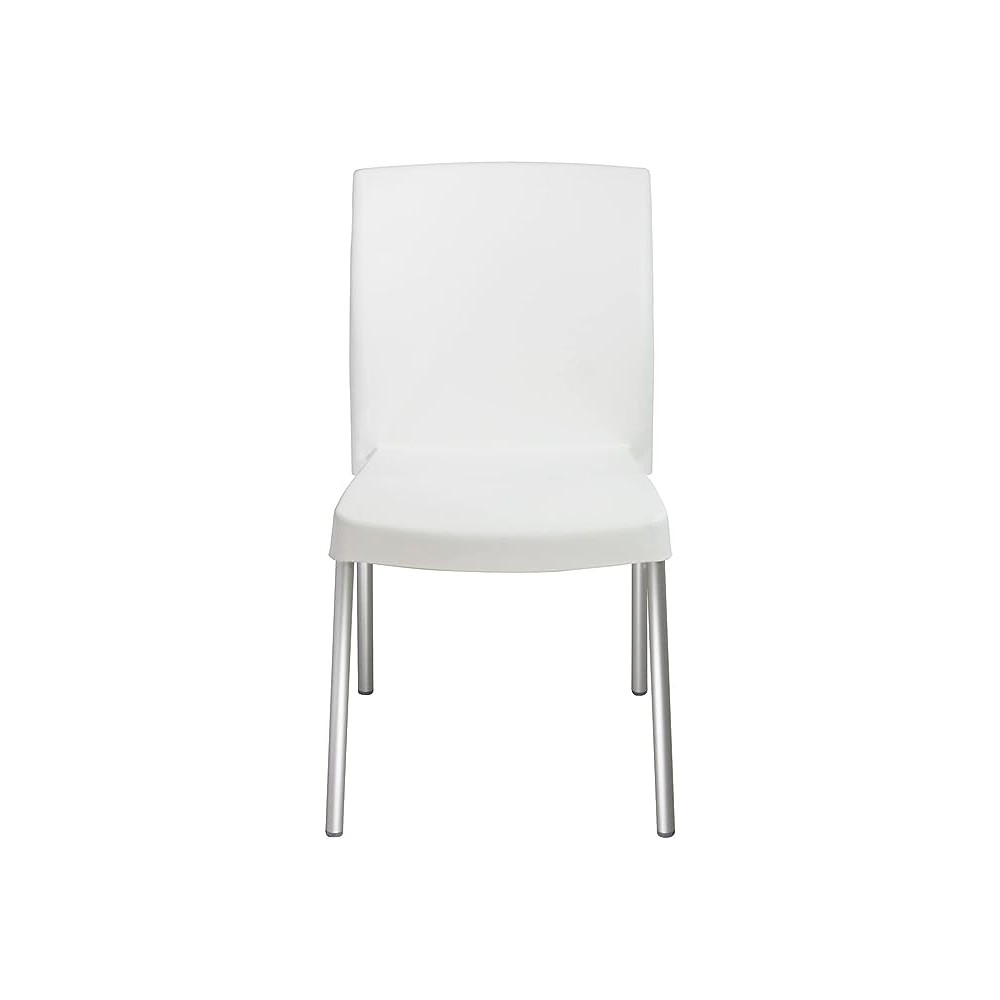 MÍO ES TUYO | Juego de 4 Sillas | Modelo Amelia | Multiusos para Oficina, hogar, cafetería, Restaurante, Escuela | Color Blanco