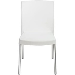 MÍO ES TUYO | Juego de 4 Sillas | Modelo Amelia | Multiusos para Oficina, hogar, cafetería, Restaurante, Escuela | Color Blanco