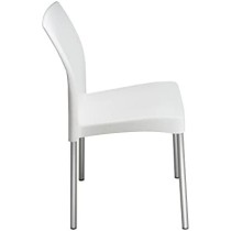 MÍO ES TUYO | Juego de 4 Sillas | Modelo Amelia | Multiusos para Oficina, hogar, cafetería, Restaurante, Escuela | Color Blanco