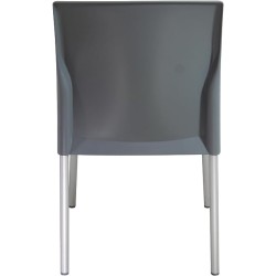 MÍO ES TUYO | Juego de 4 Sillas | Modelo Amelia | Multiusos para Oficina, hogar, cafetería, Restaurante, Escuela | Color Gris