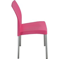 MÍO ES TUYO | Juego de 4 Sillas | Modelo Amelia | Multiusos para Oficina, hogar, cafetería, Restaurante, Escuela | Color Rosa.