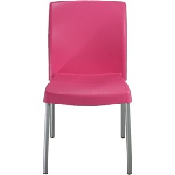 MÍO ES TUYO | Juego de 4 Sillas | Modelo Amelia | Multiusos para Oficina, hogar, cafetería, Restaurante, Escuela | Color Rosa.