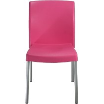 MÍO ES TUYO | Juego de 4 Sillas | Modelo Amelia | Multiusos para Oficina, hogar, cafetería, Restaurante, Escuela | Color Rosa.