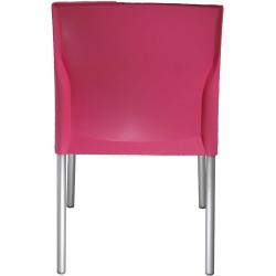 MÍO ES TUYO | Juego de 4 Sillas | Modelo Amelia | Multiusos para Oficina, hogar, cafetería, Restaurante, Escuela | Color Rosa.